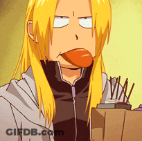 A Cartoon Character With Long Blonde Hair Making A Face GIF