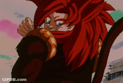 A Cartoon Character With Long Red Hair Is Pointing At The Camera GIF
