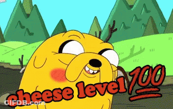 A Cartoon Character With Mountains In The Background Says Cheese Level 700 GIF