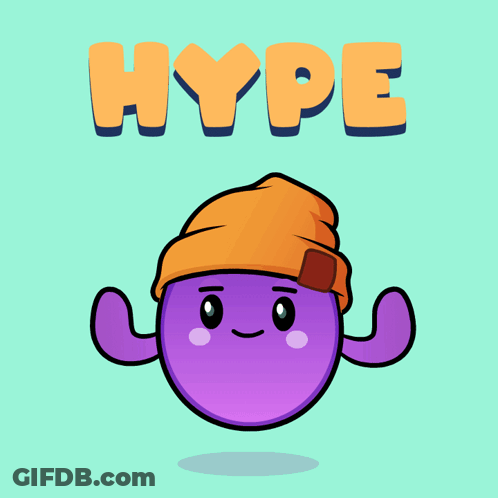 A Cartoon Character With Muscles And The Word Hype GIF