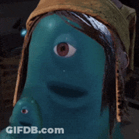 A Cartoon Character With One Eye And A Hat GIF