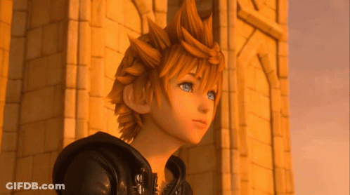 A Cartoon Character With Orange Hair And Blue Eyes Stands In Front Of A Building GIF