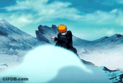 A Cartoon Character With Orange Hair Is Standing In The Snow GIF