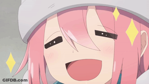 A Cartoon Character With Pink Hair And A White Hat Is Smiling GIF