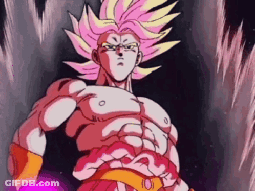 A Cartoon Character With Pink Hair And Yellow Hair Is Holding A Purple Ball . GIF