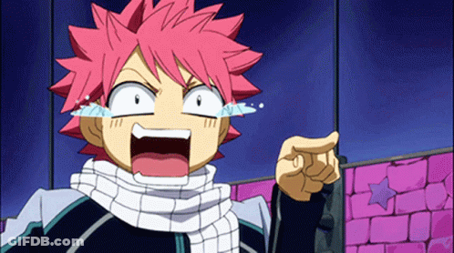 A Cartoon Character With Pink Hair Is Crying And Pointing At Something GIF