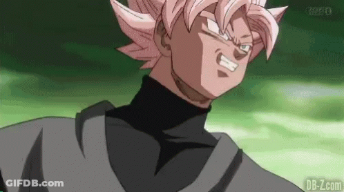 A Cartoon Character With Pink Hair Is Wearing A Black Shirt And A Black Turtleneck . GIF