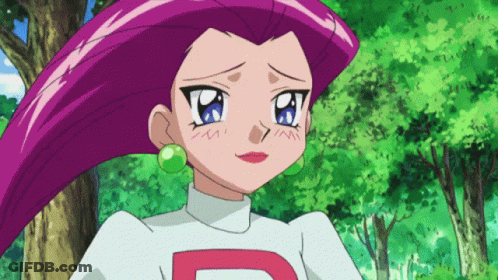A Cartoon Character With Purple Hair And A White Shirt With A Red Letter D On It GIF