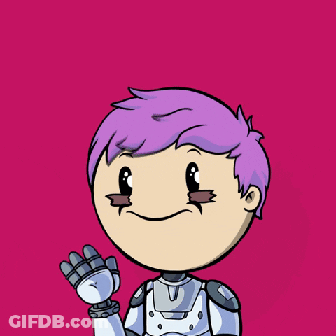 A Cartoon Character With Purple Hair And The Words See Ya Later Above Him GIF