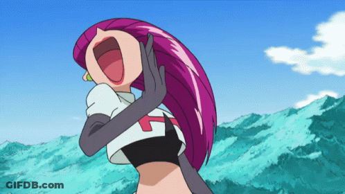 A Cartoon Character With Purple Hair Is Laughing And Covering Her Mouth With Her Hands GIF