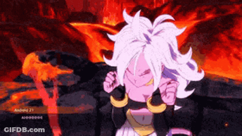A Cartoon Character With Purple Hair Stands In Front Of Lava GIF