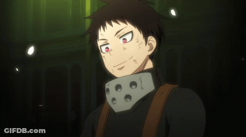 A Cartoon Character With Red Eyes And A Black Shirt With Holes In It GIF