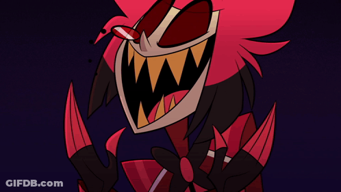 Cartoon Character With Red Eyes Saying I Admit One Could Get Used To It GIF