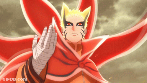 A Cartoon Character With Red Eyes And Yellow Hair Is Wearing A Red Cape GIF