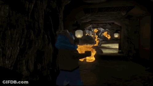 A Cartoon Character With Red Eyes Is Holding A Stack Of Gold GIF