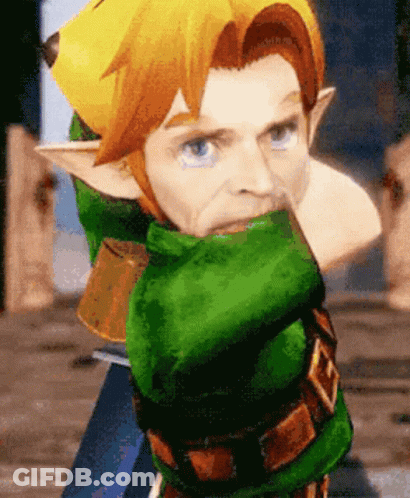 A Cartoon Character With Red Hair And A Green Jacket GIF