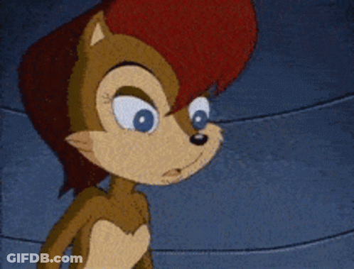 Red Haired Blue Eyed Cartoon Character In Front Of Blue Wall GIF