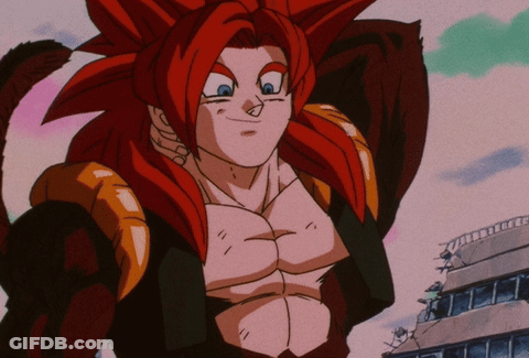 A Cartoon Character With Red Hair And Blue Eyes Is Standing In Front Of A Building GIF