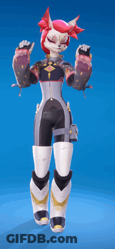 A Cartoon Character With Red Hair And White Pants GIF