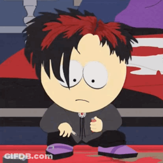 A Cartoon Character With Red Hair Is Sitting On The Floor GIF