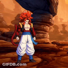 A Cartoon Character With Red Hair Is Standing In Front Of A Rock Formation GIF