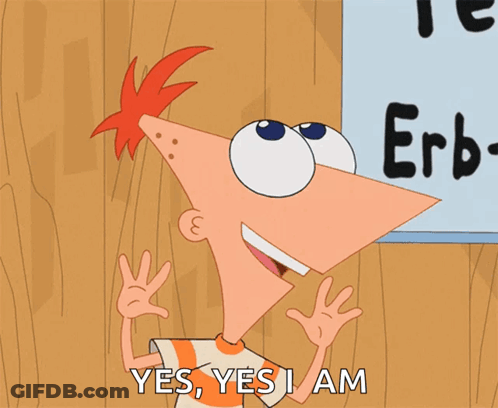 A Cartoon Character With Red Hair Says Yes Yes I Am GIF