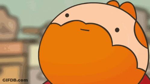 A Cartoon Character With Rub Written On The Bottom GIF