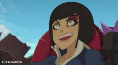 A Cartoon Character With Short Brown Hair And A Red Eye GIF