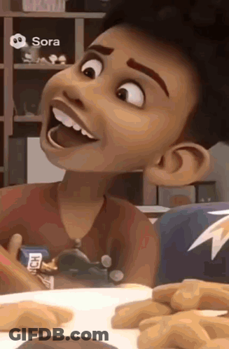 Cartoon Character With Sora Text GIF