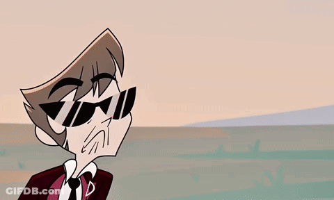 A Cartoon Character With Sunglasses And A Letter B On His Shirt Is Holding A Gun GIF
