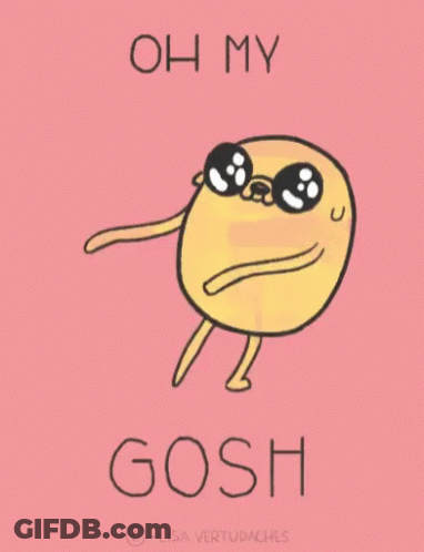 A Cartoon Character With Sunglasses And The Words Oh My Gosh Below It GIF