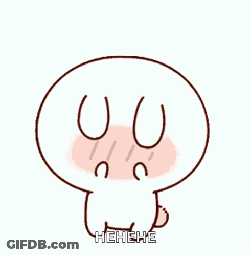 A Cartoon Character With Tears Coming Out Of Its Eyes And The Words ' Ehehe ' On The Bottom GIF