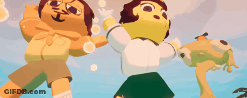 A Cartoon Character With The Letter E On Its Face GIF