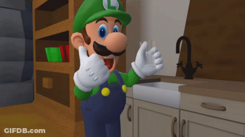 A Cartoon Character With The Letter L On The Hat GIF