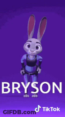 A Cartoon Character With The Name Bryson On The Bottom GIF