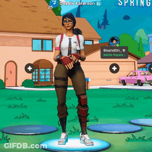 A Cartoon Character With The Name Coyote Eaterson On The Top GIF