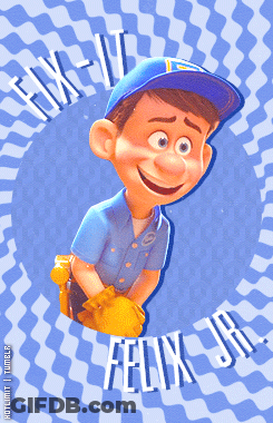A Cartoon Character With The Name Felix Jr GIF