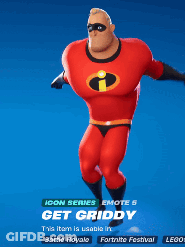 A Cartoon Character With The Name Get Griddy On The Bottom Right GIF