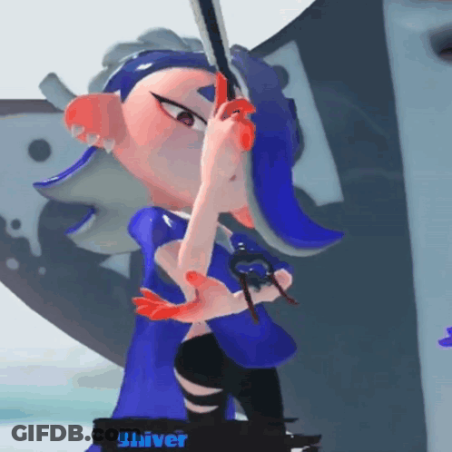 A Cartoon Character With The Name Shiver On The Bottom Right GIF