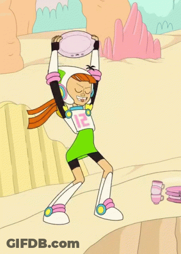 A Cartoon Character With The Number 16 On Her Shirt Is Holding A Ball GIF