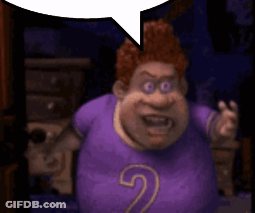 A Cartoon Character With The Number 2 On His Shirt GIF