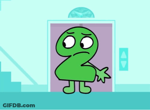 A Cartoon Character With The Number 2 On It GIF