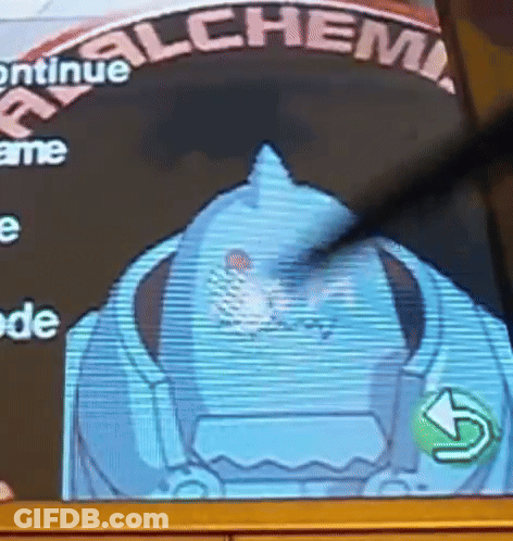 A Cartoon Character With The Word Alchemy On The Bottom GIF