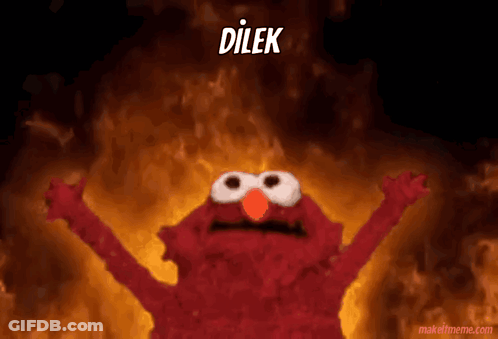 A Cartoon Character With The Word Dilek Written On It GIF