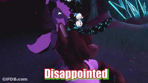 A Cartoon Character With The Word Disappointed Written On It GIF