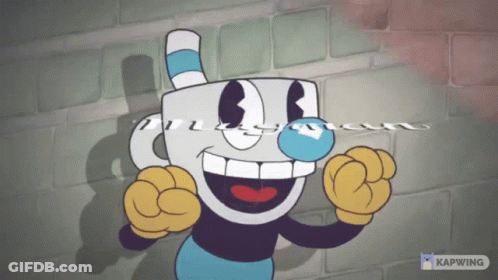 A Cartoon Character With The Word Kapwing On The Bottom Of The Screen GIF