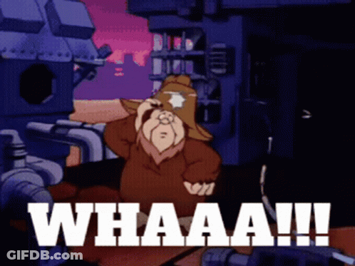 A Cartoon Character With The Word Whaaa Written On The Bottom GIF