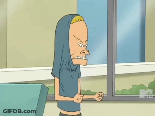 A Cartoon Character With The Words " Are You Threatening Me " Below Him GIF