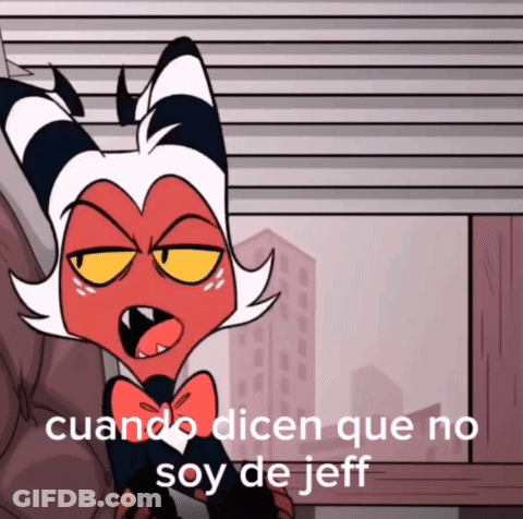A Cartoon Character With The Words Cuando Dicen Que No Soy De Jeff On The Bottom GIF
