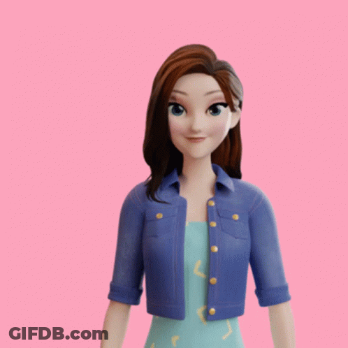 A Cartoon Character With The Words Ide Gokil Tuh Written Above Her GIF